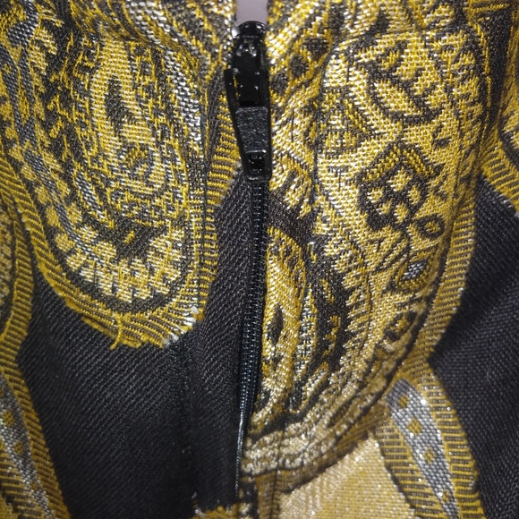 ASHLEY STEWART 16 Black Gold Fringe Skirt Plus - Picture 4 of 7